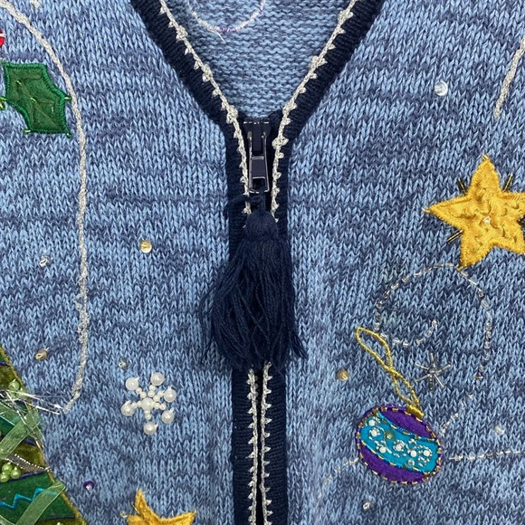 White Stag Women’s Holiday Sweater with snowman - Picture 5 of 8